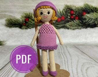 Crochet Doll Pattern, Amigurumi Doll Pattern, Doll With Clothes, Summer Doll, PDF English Pattern, Knitted Doll Pattern, PDF Pattern Toy