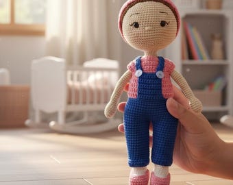 MS. Rachel Amigurumi Doll, Crochet Plush Toy, Gift for Kids