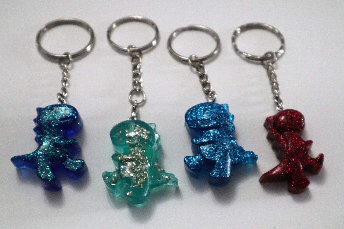 TRex dino keychain choice of colour Etsy