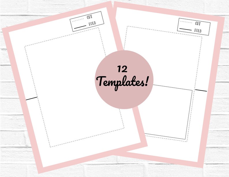 A6 Card Templates Instant Download Greeting Card Template Etsy