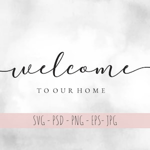Welkom bij ons huis svg, Home Sweet Home svg, welkomstbord svg, welkomstbord, boerderij home decor, home decor svg cricut silhouet