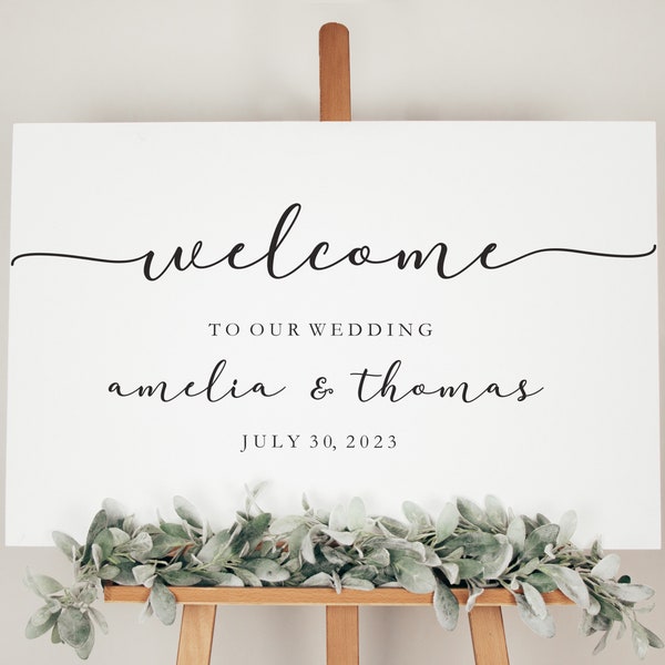 Welcome To Our Wedding Sign Template, Editable Template, Acrylic Welcome Sign, Wedding Welcome Sign, Cutting file, Silhouette Cameo Cricut