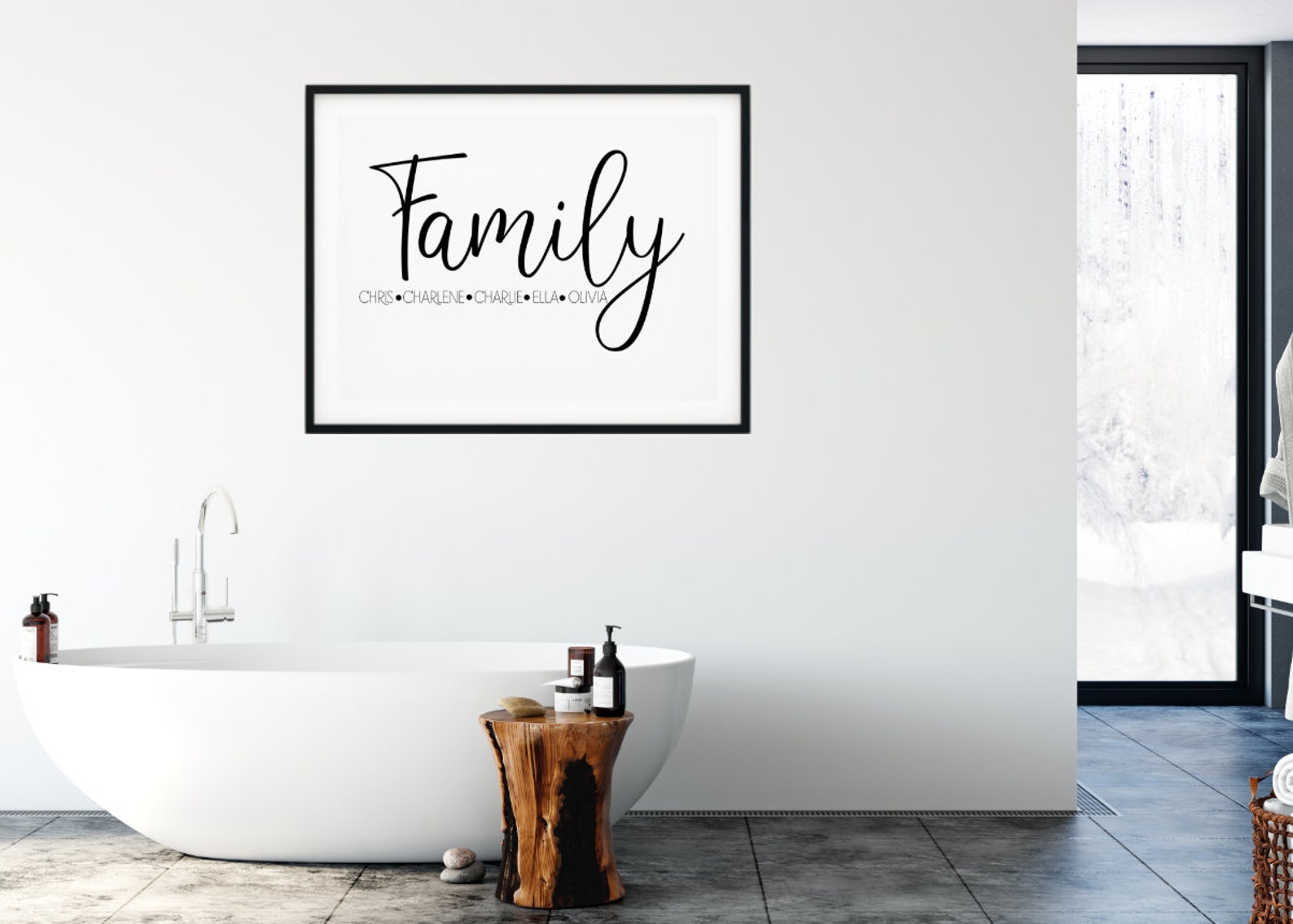 Personalised Family Wall Art Personalized Wall Print Large Etsy UK