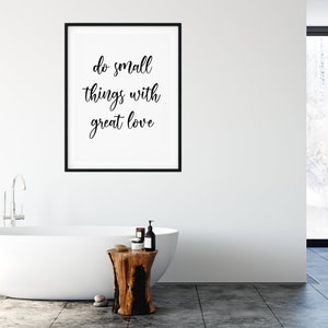 Quote Wall Art, Inspirational Print, Typography Print, Do Small Things ...