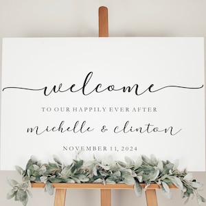 Personalized Wedding Welcome Sign SVG: Happily Ever After (Digital Download)