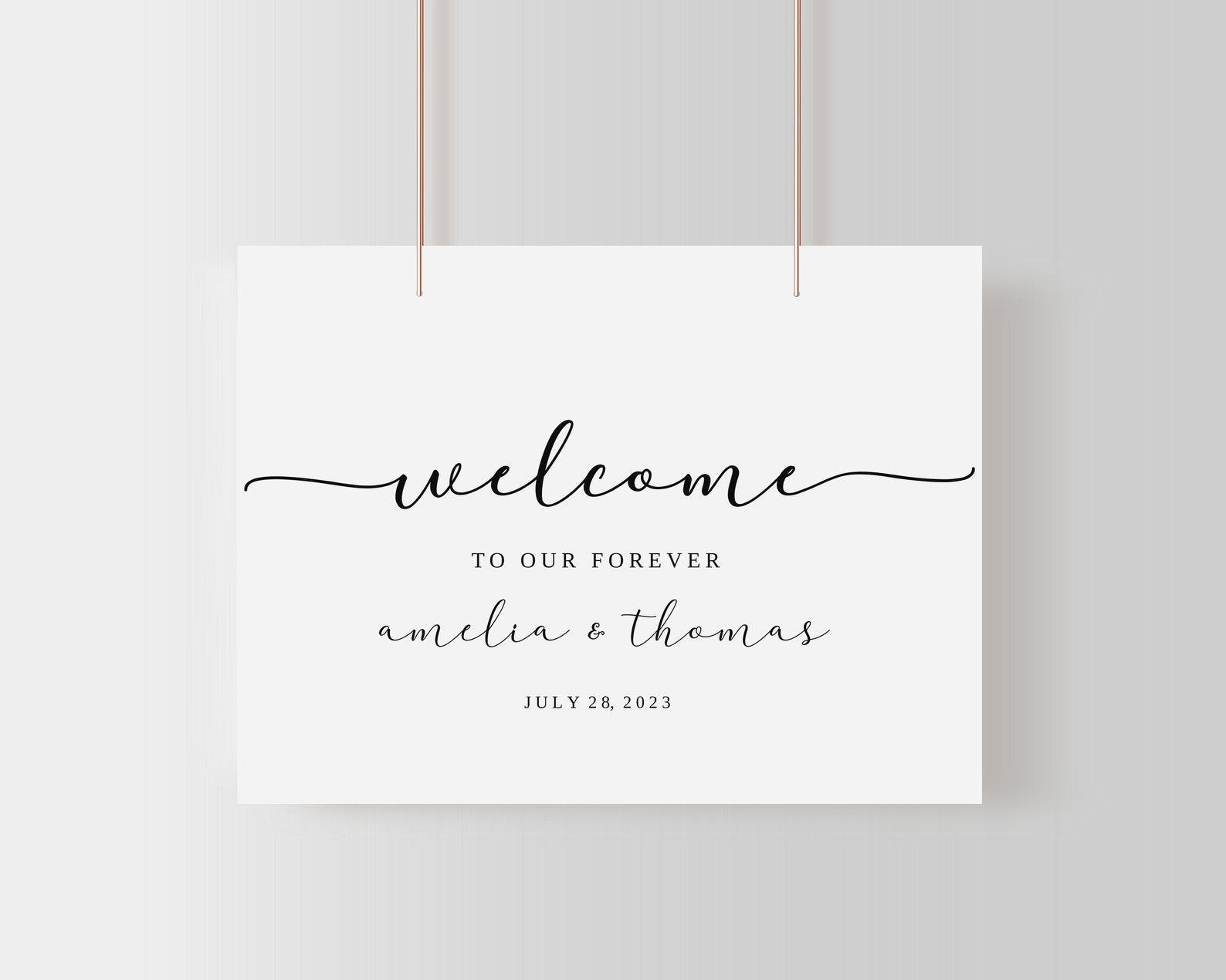 Welcome to Our Forever Sign Template Personalised Sign - Etsy