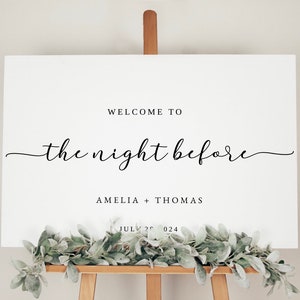 Personalized Wedding Welcome Sign SVG: 'night Before' Script (digital ...