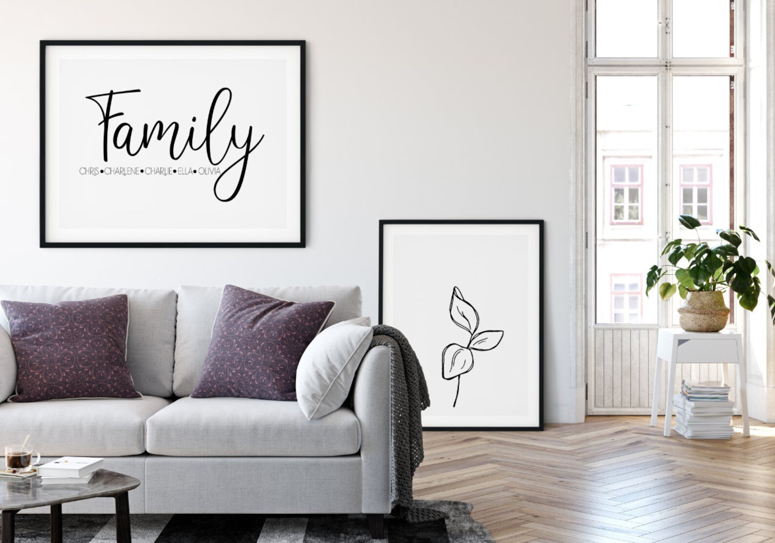 Personalised Family Wall Art Personalized Wall Print Large Etsy UK