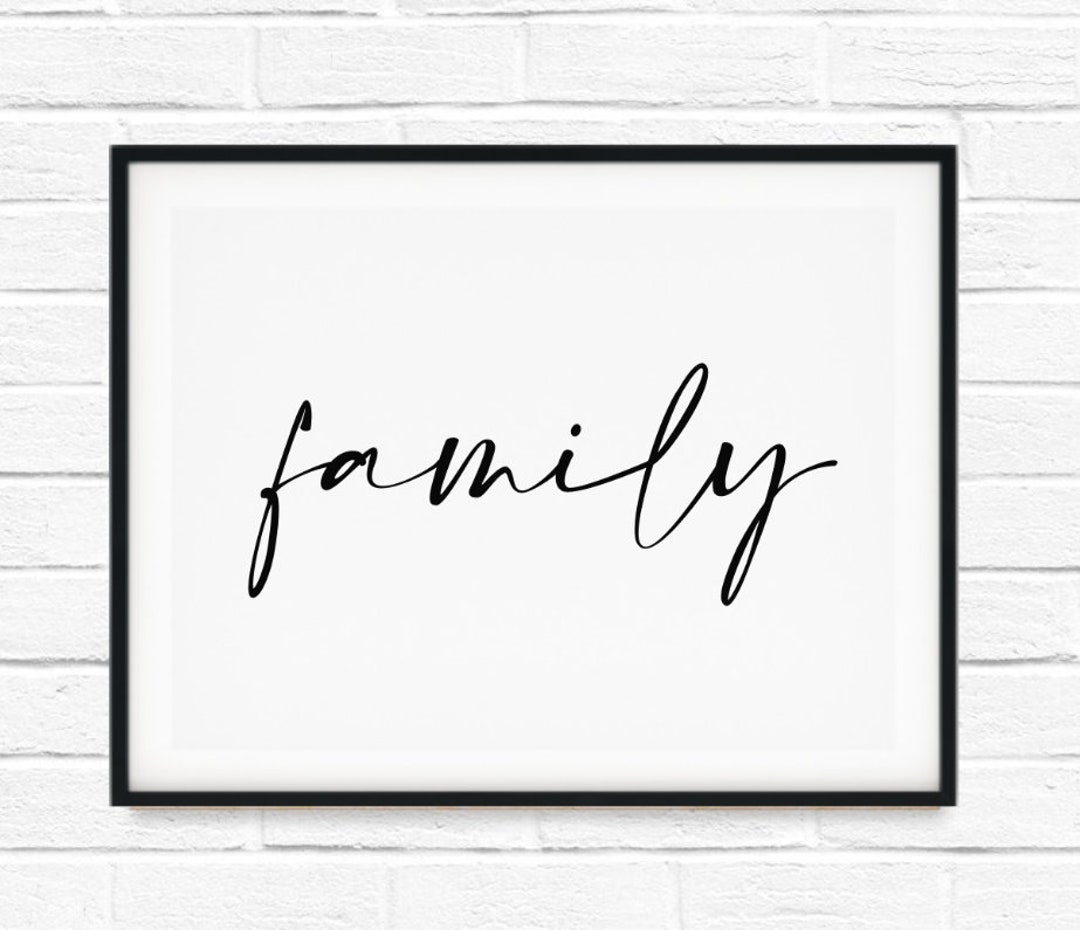 Family Wall Art Print INSTANT DOWNLOAD Home Decor Family Etsy