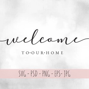 Welkom bij ons huis svg, Home Sweet Home svg, deur svg, welkom teken svg, groet svg, boerderij svg, Home Decor svg cricut silhouet Png