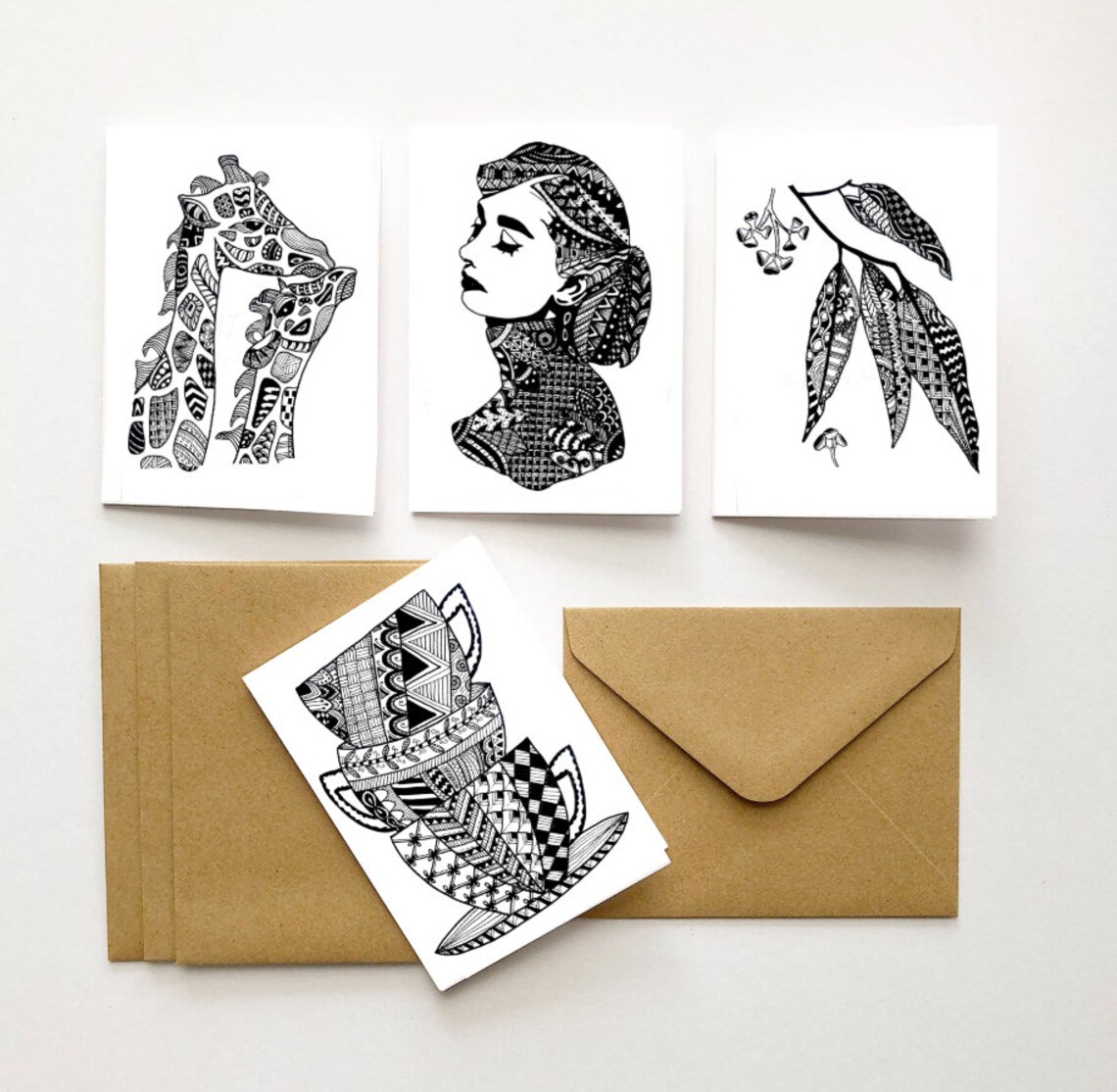 Set of 4 Greeting Cards DIGITAL Card Greeting Card Bundle Etsy UK