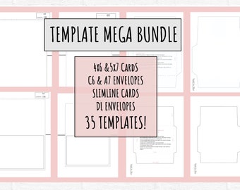 Card & Envelope Template Mega Bundle: DIY Greeting Cards (Digital Download)