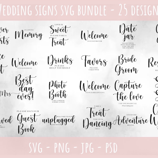 Wedding Bundle, Wedding Sign Bundle, Welcome To Our Wedding, Wedding svg, Wedding Sign svg, Cards And Gifts svg, Rustic Wedding svg, dxf,png