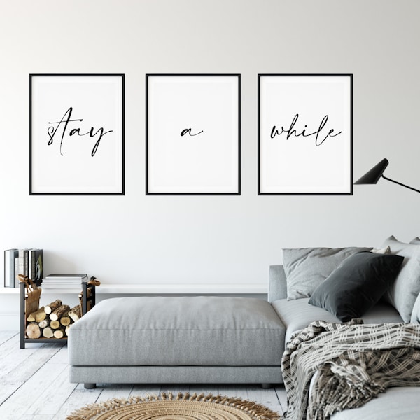 Stay Awhile Poster - Etsy