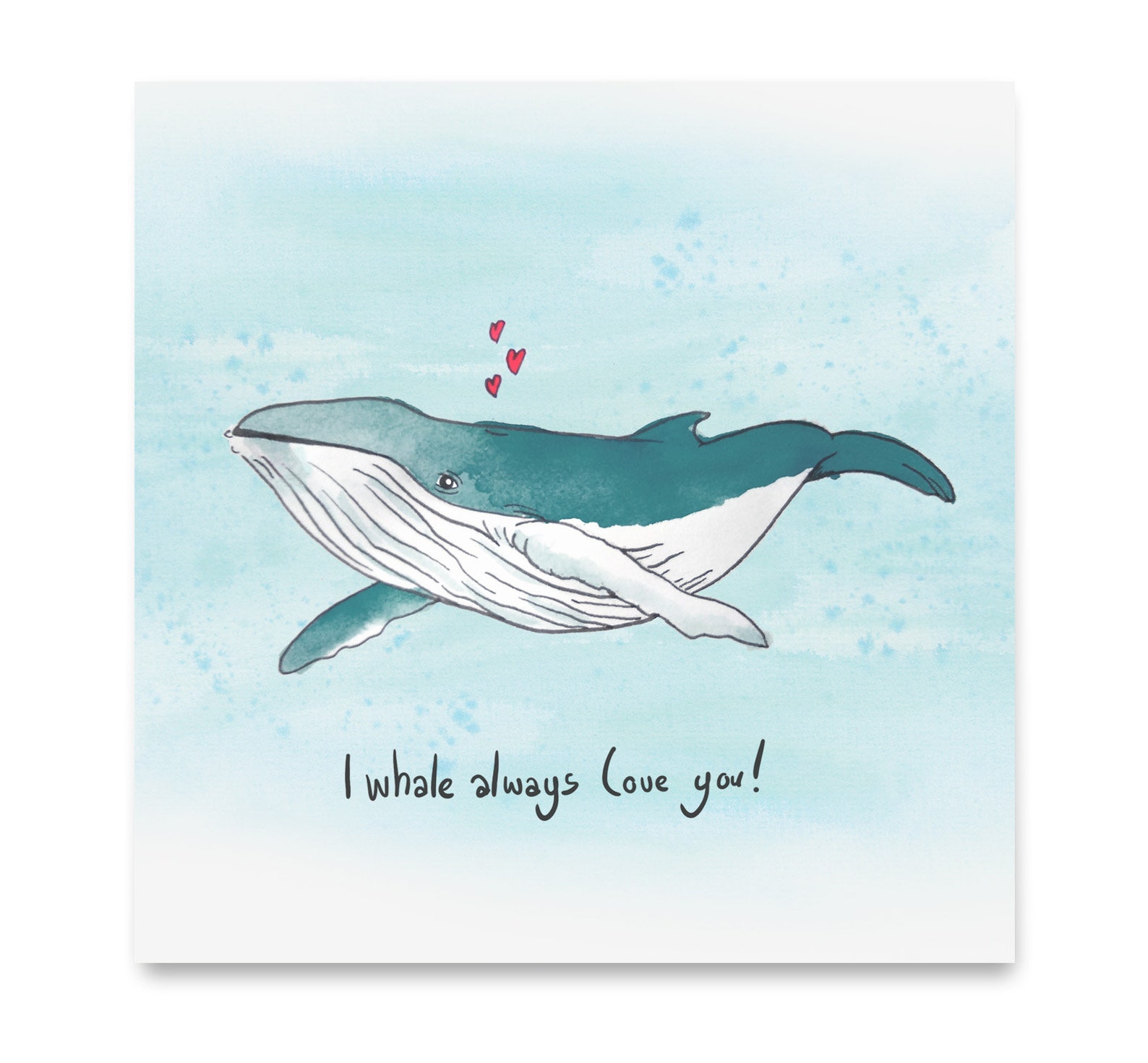 I Whale Always Love You Double Card 13.5 X 13.5cm With - Etsy