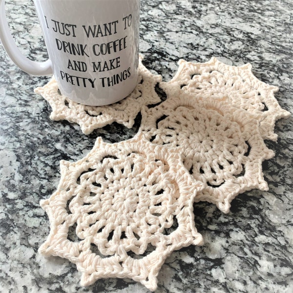 Zeta Snowflake Crochet PATTERN; Crochet Ornament Pattern; Crochet Earrings Pattern; Crochet Coaster Pattern; Snowflake Pattern;