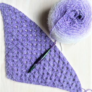 Granny's Love Triangle Scarf Crochet Pattern image 4