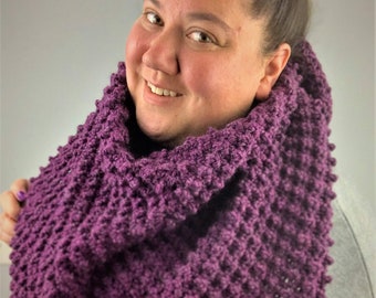 Snuggly Triangle Scarf Crochet Pattern