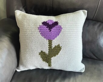 Tulip Dreams Pillow Crochet Pattern