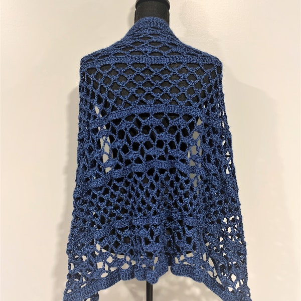 Patron de crochet châle saphir