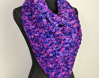 Blueberry Sunset Scarf Crochet Pattern