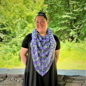 Lupine Triangle Shawl Crochet Pattern