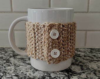 Toasted Marshmallow Mug Cozy Crochet Pattern