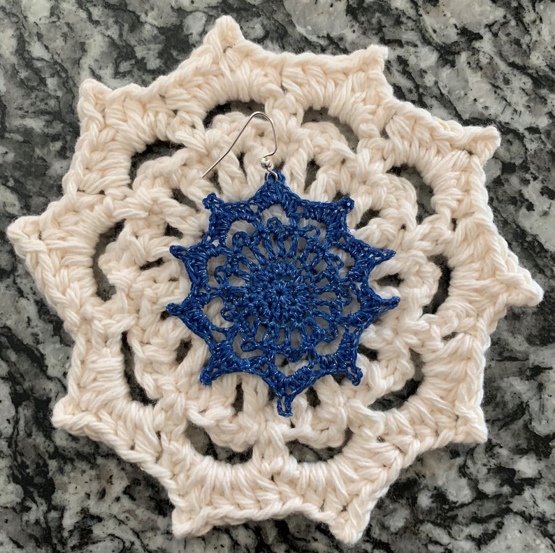 Zeta Snowflake Crochet PATTERN; Crochet Ornament Pattern; Crochet Earrings Pattern; Crochet Coaster Pattern; Snowflake Pattern;