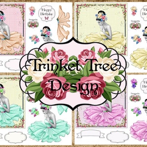Ballet Girl Printable Card Toppers