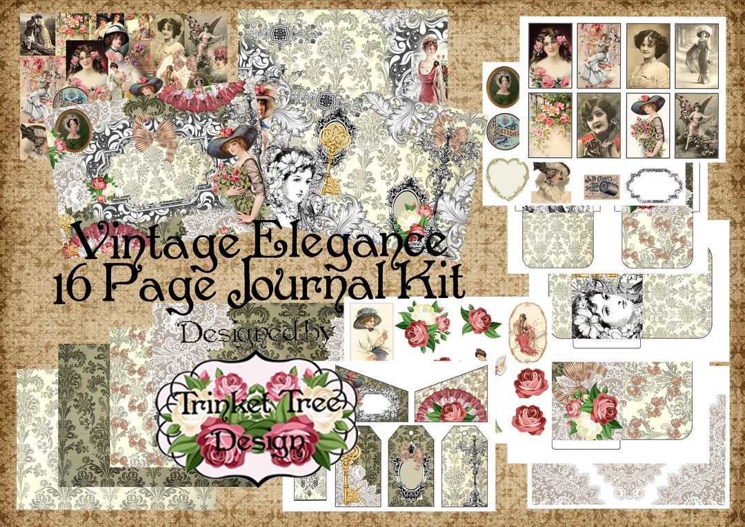 Vintage Elegance Journal Kit - Etsy