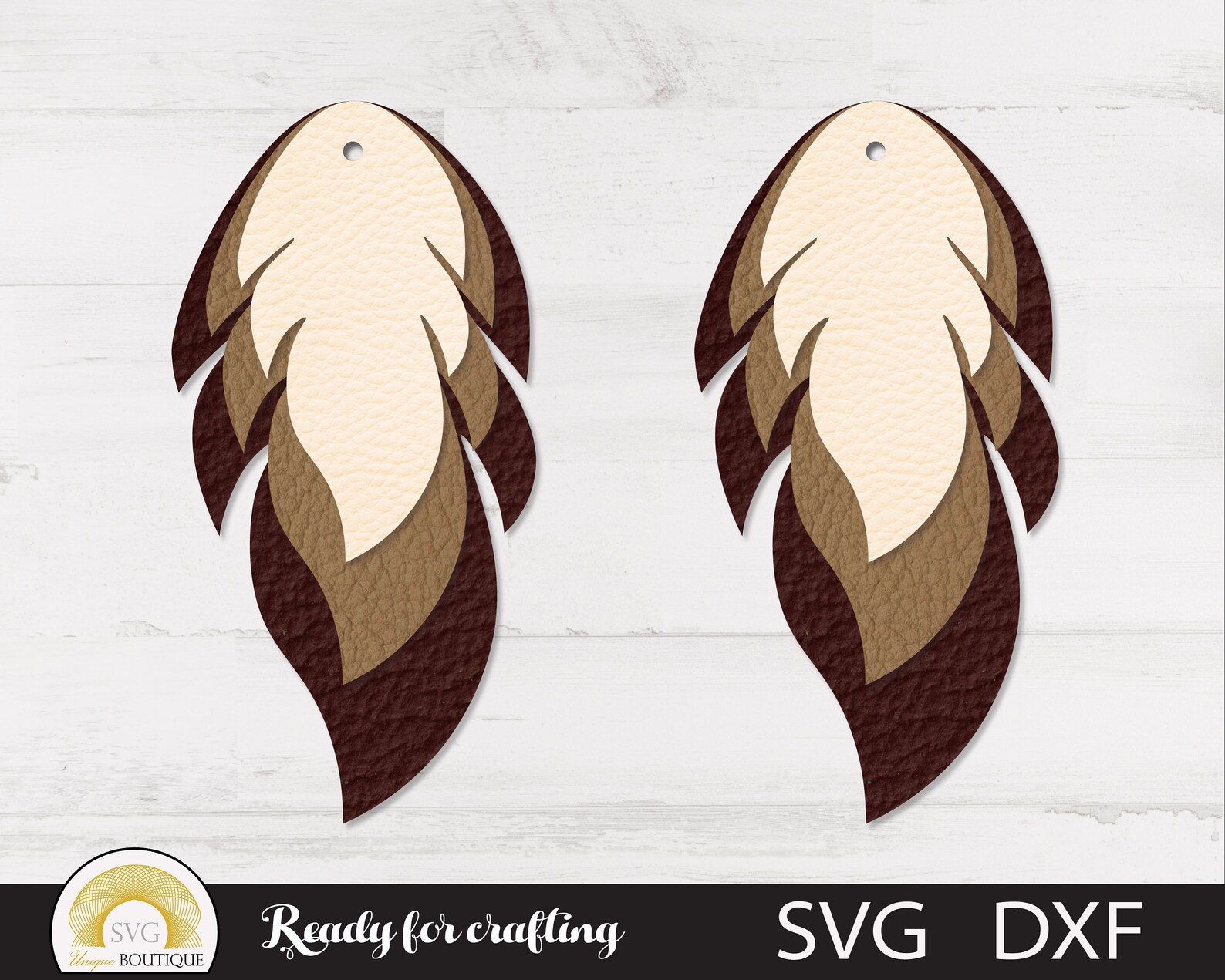 Feather Earring Svg Earring Template Svg Files for Cricut - Etsy