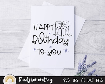 Happy Birthday svg, Birthday Party svg, Present svg, Svg files for cricut