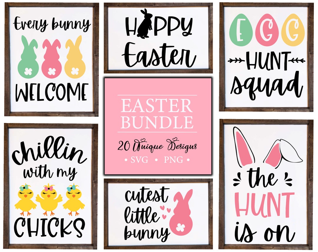 Easter Svg Bundle, Bunny Svg, Kids Easter Svg, Svg Files for Cricut - Etsy