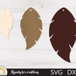 Feather Earring Svg Earring Template Svg Files for Cricut - Etsy