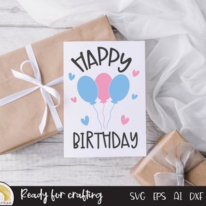 Happy Birthday Svg Birthday Cut File Balloons Svg Svg Files - Etsy