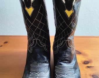 Vintage J W Cooper Handmade Leather Children's Cowboy Boots