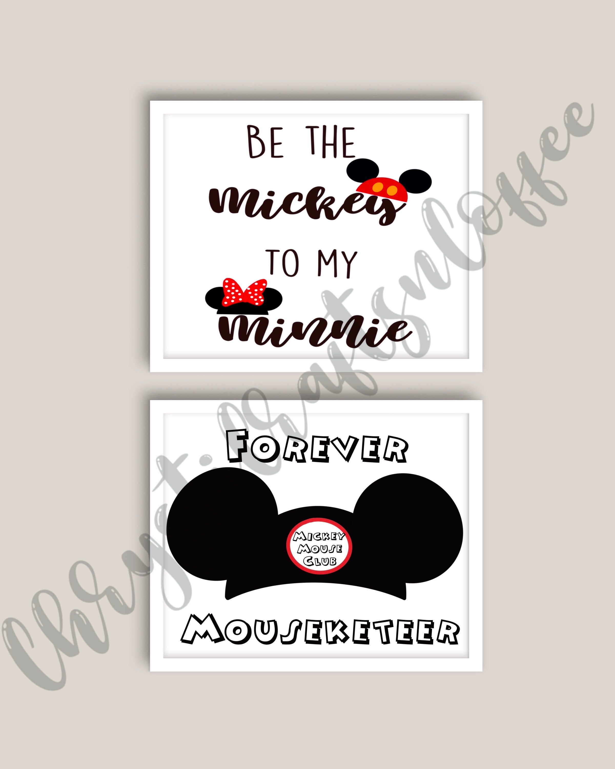 Disney Wall Art Decor Printables Set of 5 INSTANT DOWNLOAD | Etsy