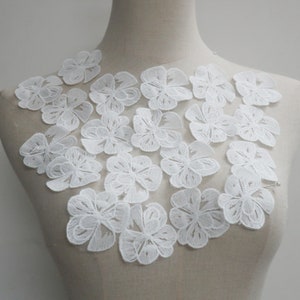 lace flowers Applique, flower petals, 5.5cm embroidered lace applique for Lyrical Dance, Ballet, Couture Gowns supplies wedding gown