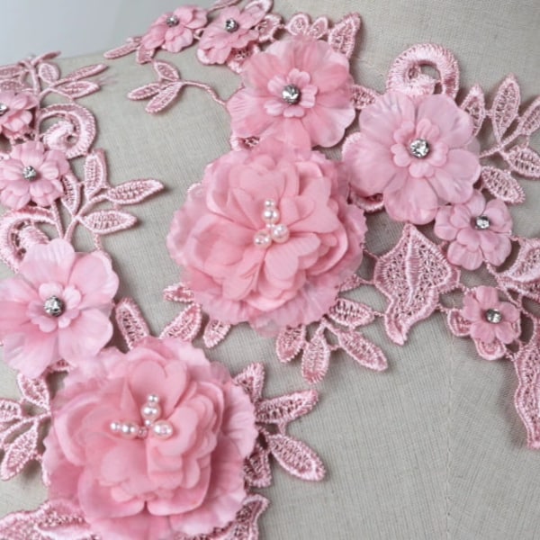 Lace Flower Applique Etsy