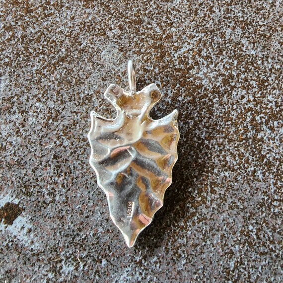 Vintage Sterling Silver Handcrafted Arrowhead Pen… - image 4