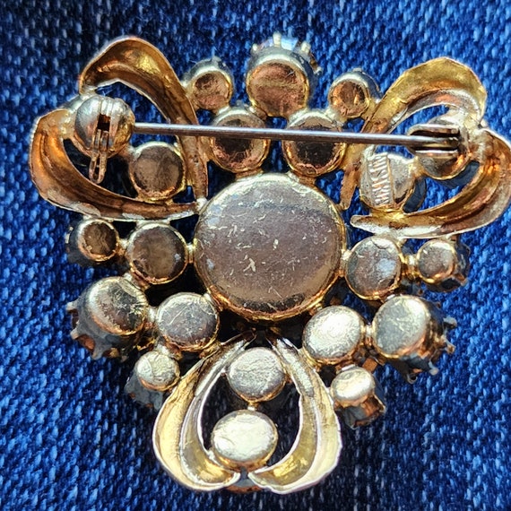 Vintage Austrian rhinestone brooch - image 6