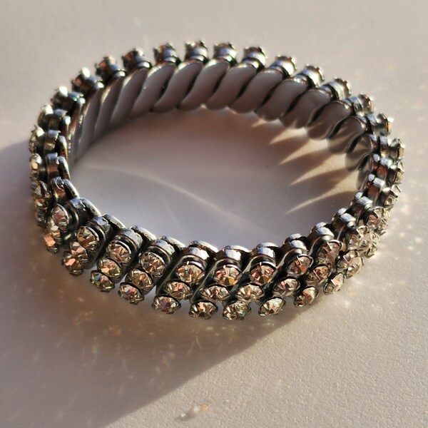 Rhinestone Stretch Bracelet Etsy