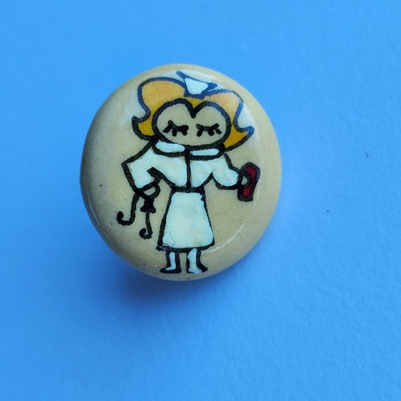 Vintage nurse pin - image 1