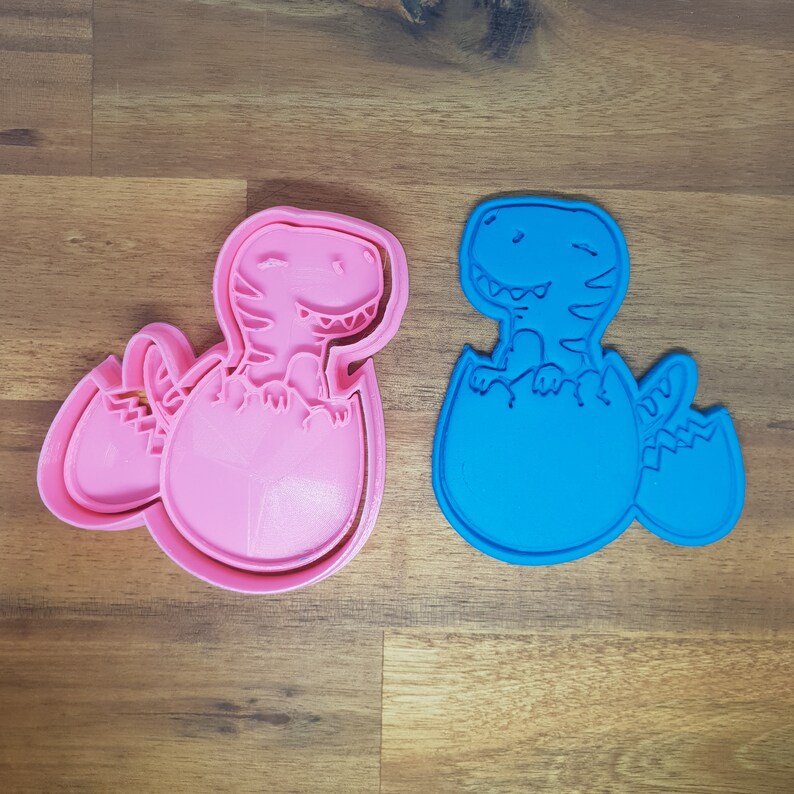 Easter Dinosaur in Egg Cookie Cutter and Embosser. Etsy