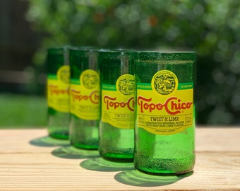 Twist of Lime Set of 4 Topo Chico Drinking Glasses