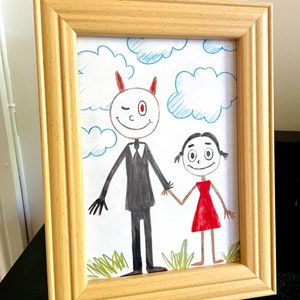Lucifer Morningstar / Trixie Dibujo enmarcado - Réplica de utilería de alta calidad