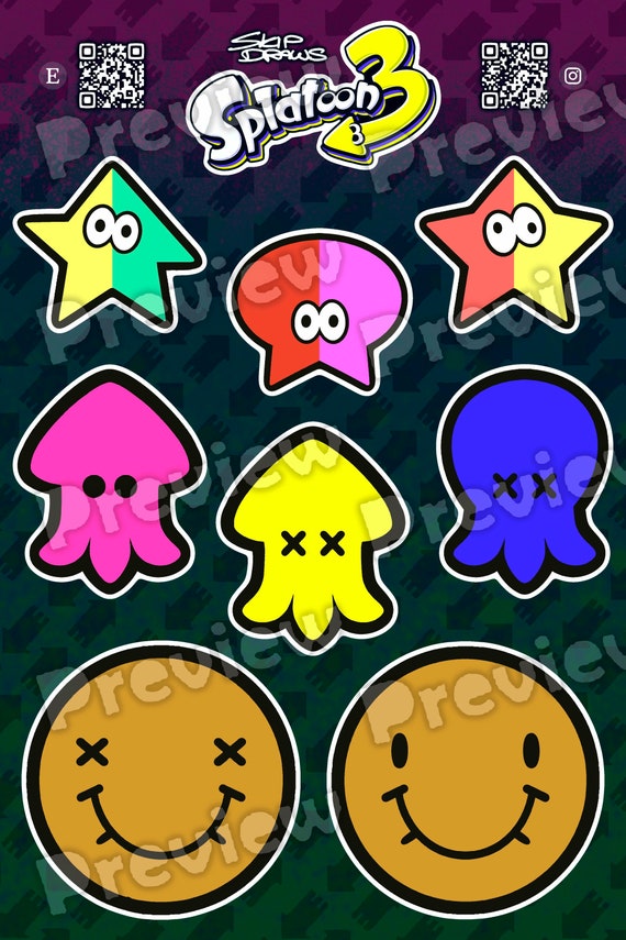 スプラトゥーン3 ステッカー　×3 vol.1とは違う24種デザイン！「スプラトゥーン3 ステッカーつき