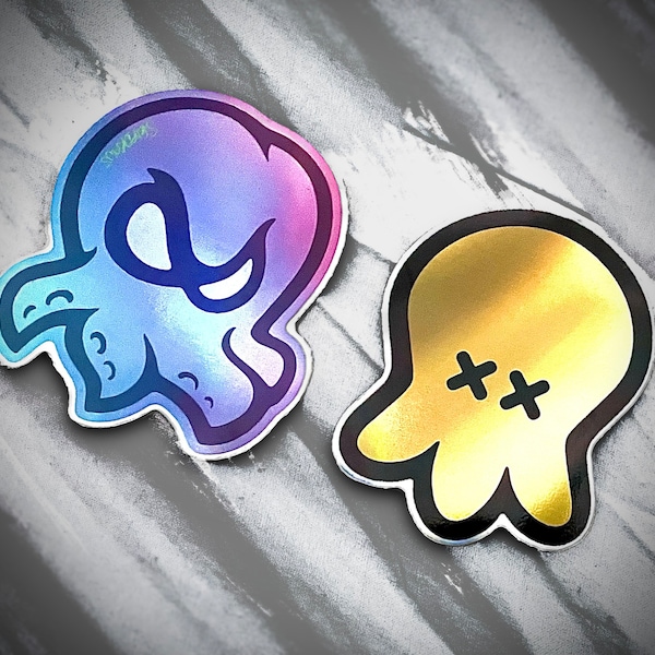 Autocollants holographiques de casier Splatoon 8cm - Merch non officiel