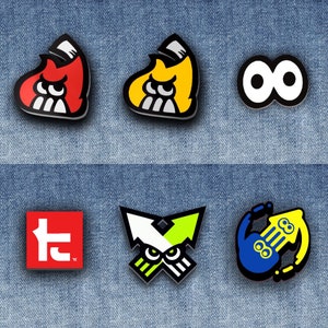 SPLATOON 3 Brands Graffiti 2.5cm Metal Pins Unofficial