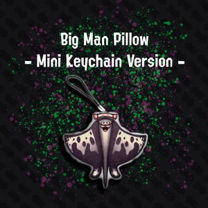 10x10cm Big Man Plush Pillow MINI Keychain - Splatoon 3 Deep Cut Unofficial Merch